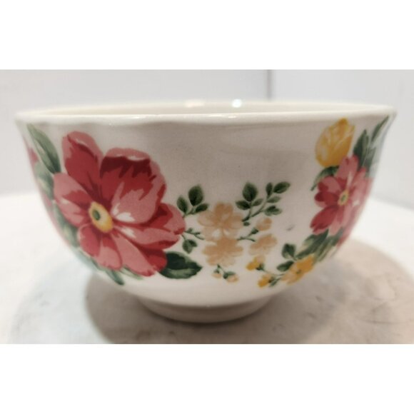 Pioneer Woman Vintage Floral Footed Soup Pasta Ramen Cereal Bowls Set of 2 - Picture 6 of 11